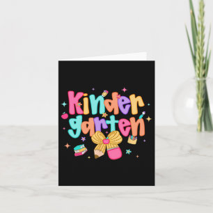 Tarjeta Preppy De Vuelta Al Colegio Kindergarten Coquette