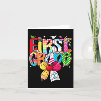 Tarjeta Preppy Equipo de primer grado de sueño de regreso 