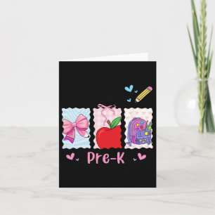 Tarjeta Preppy Girly De Vuelta Al Colegio Hola Preescolar