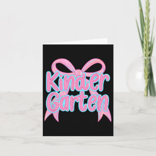 Tarjeta Preppy Kindergarten de vuelta a la escuela del pro