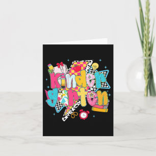 Tarjeta Preppy Kindergarten Dream Team de vuelta a la escu