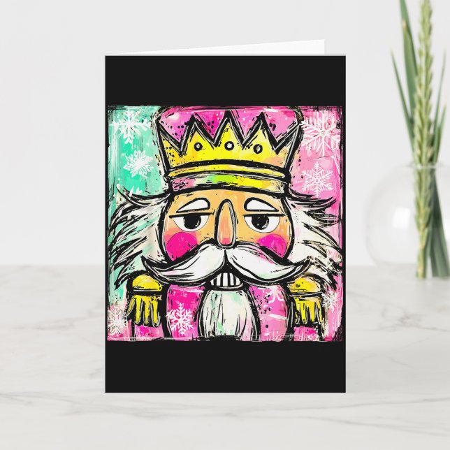 Tarjeta Preppy Nutcracker Christmas Girly Xmas Costume Kid (Anverso)