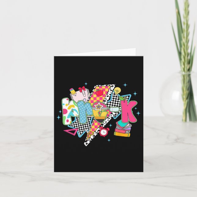 Tarjeta Preppy Pre-k Dream Team Preschool de vuelta a la e (Anverso)