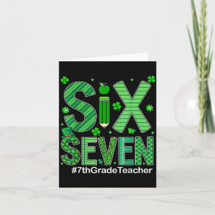 Tarjeta Preppy seis siete 67 divertido día de San Patricio