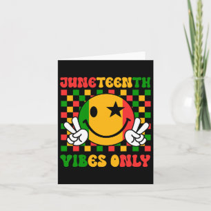 Tarjeta Preppy Smile Face Groovy Junetdecis Vibes Only 186