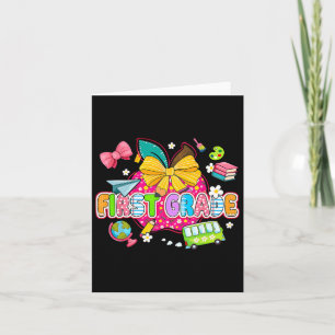 Tarjeta Preppy Suministros De Primer Grado Feliz Último Dí