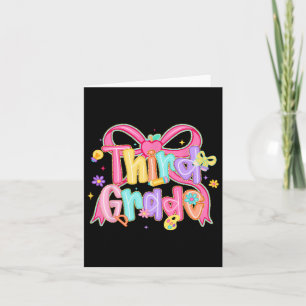 Tarjeta Preppy Tercer Grado De Vuelta Al Colegio Coquette