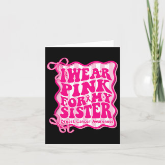 Tarjeta Preppy Uso Rosa Para Mi Hermana Cáncer De Mama Gro