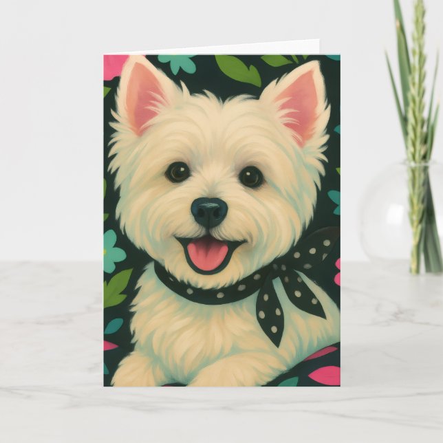 Tarjeta Preppy Westie (Anverso)