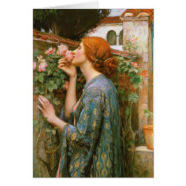 Tarjeta preRaphaelite de rosa Soul de Waterhouse
