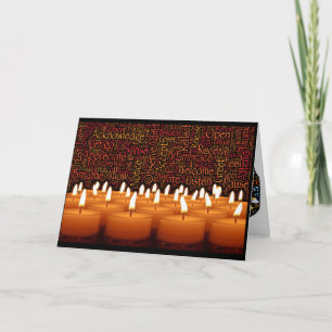 Tarjeta Presencia sagrada y manos que cuidan en emoji-arte