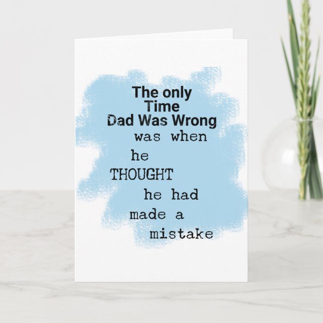 Tarjeta Presenta Para Papá De La Hija En La Ley (Anverso)