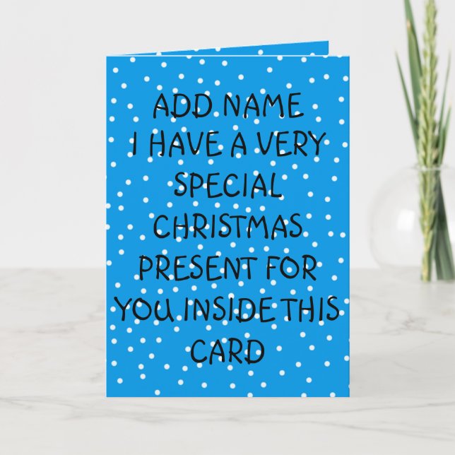 Tarjeta Presente especial de Navidad (Anverso)