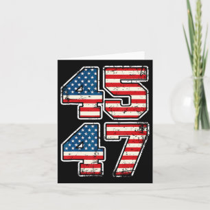 Tarjeta Presidente 45 47 Día de la Inauguración de Donald