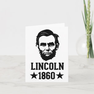 Tarjeta Presidente Abraham Lincoln 1860 - Abe - Silueta Am