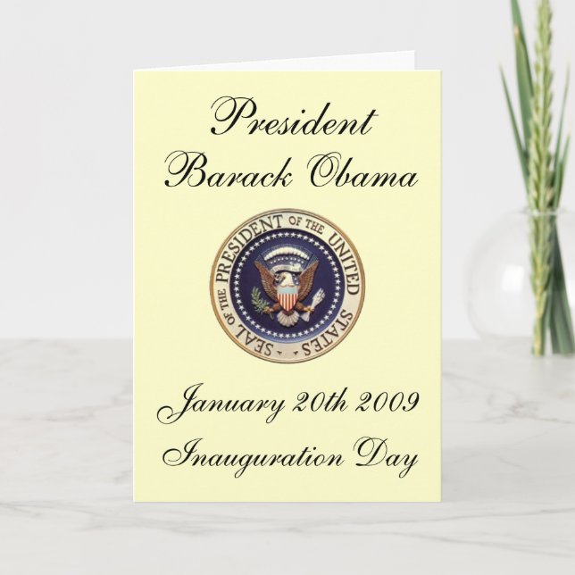 Tarjeta Presidente Barack Obama (Anverso)