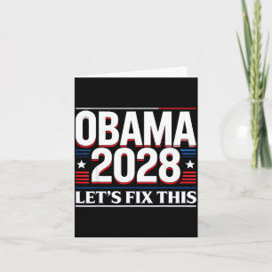 Tarjeta Presidente Barack Obama 2028 Rtrait Patriótico Dem