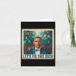 Tarjeta Presidente Barack Obama 2028 Rtrait Patriótico Dem