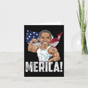 Tarjeta Presidente Barack Obama Merica 4 De Julio Divertid