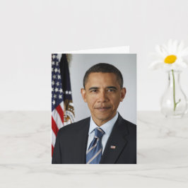 Tarjeta Presidente Barack Obama Primer mandato Foto Cumple