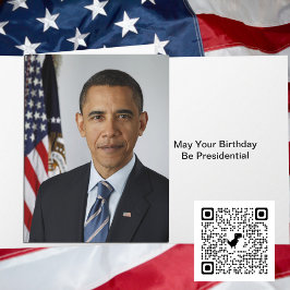 Tarjeta Presidente Barack Obama Primer retrato de mandato