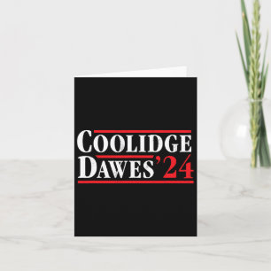 Tarjeta Presidente Calvin Coolidge 1924 - Retro 4 de Julio