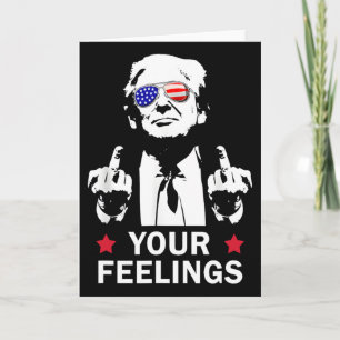 Tarjeta Presidente divertido Donald Trump dedo medio