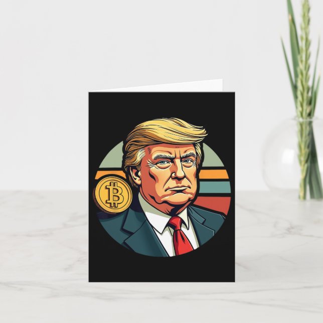 Tarjeta Presidente Donald Trump Bitcoin Dogecoin Cripto Re (Anverso)