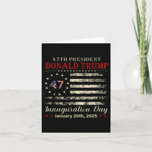 Tarjeta Presidente Donald Trump Día de Inauguración 2025 V