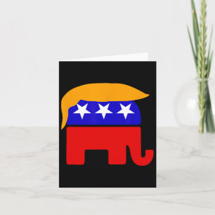 Tarjeta Presidente Donald Trump Elephant Hair republicano
