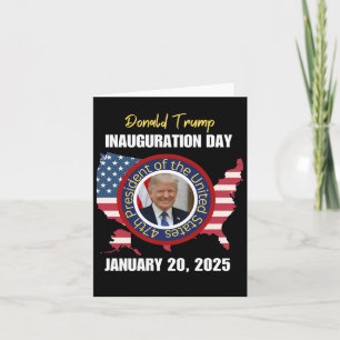 Tarjeta Presidente Donald Trump Inauguración Día 2025