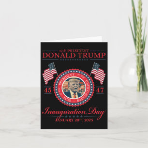 Tarjeta Presidente Donald Trump Inauguración Día 2025 47