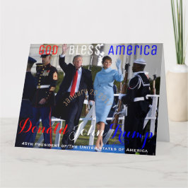 Tarjeta Presidente Donald Trump Primera Dama Melania