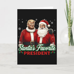 Tarjeta Presidente Favorito de Santa Navidad Lindo Trump H