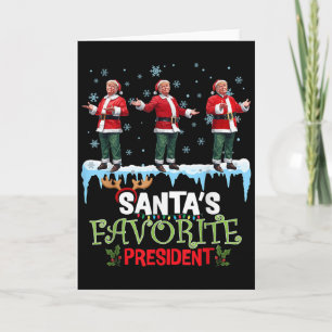 Tarjeta Presidente favorito de Santa Santa Trump Baile Div
