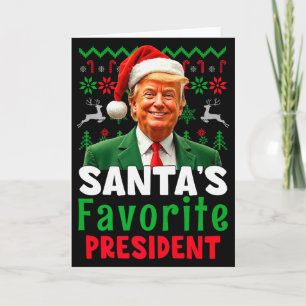 Tarjeta Presidente favorito de Santa Santa Trump Navidad N
