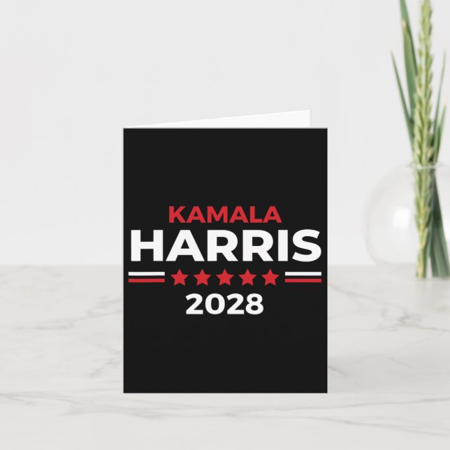 Tarjeta Presidente Kamala Harris Para Presidente 2028 (Anverso)