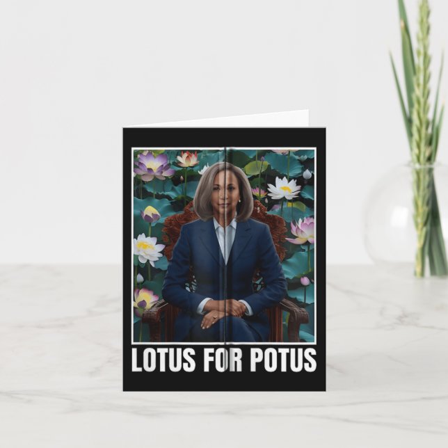 Tarjeta Presidente Kamala Harris Retrato Loto Para Potus Z (Anverso)