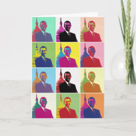 Tarjeta Presidente Obama Cumpleaños Presidencial de Arte P
