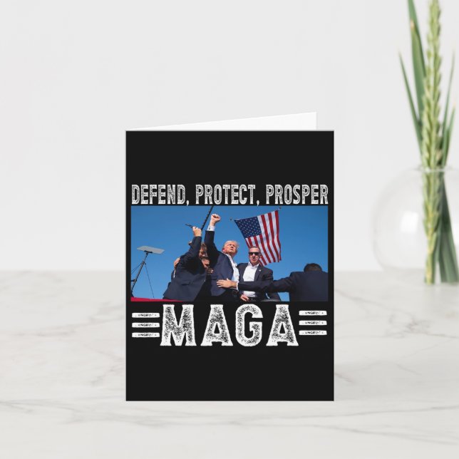 Tarjeta Presidente Trump 45 47 Mega defienda a protector p (Anverso)