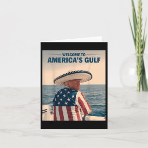 Tarjeta Presidente Trump América Golfo México Sombrero Ame