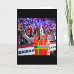Tarjeta Presidente Trump Camión de Basura Trabajador Chale
