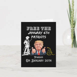 Tarjeta Presidente Trump indulta a los patriotas del 6 de 