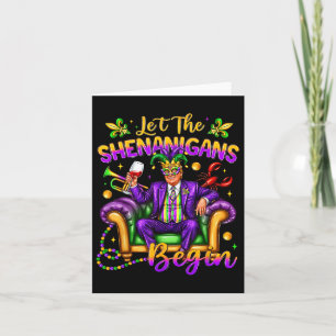Tarjeta Presidente Trump Mardi Gras Gracioso Dejemos Que S