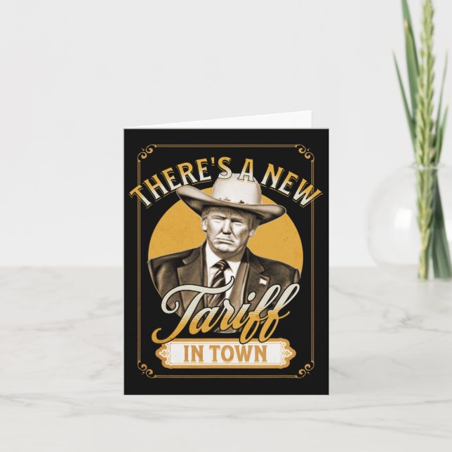 Tarjeta Presidente Trump Tariff Sátire Sheriff Humor (Anverso)