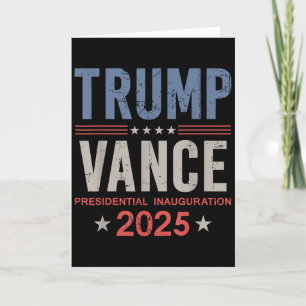 Tarjeta Presidente Trump Vance Día de Inauguración 2025 EE