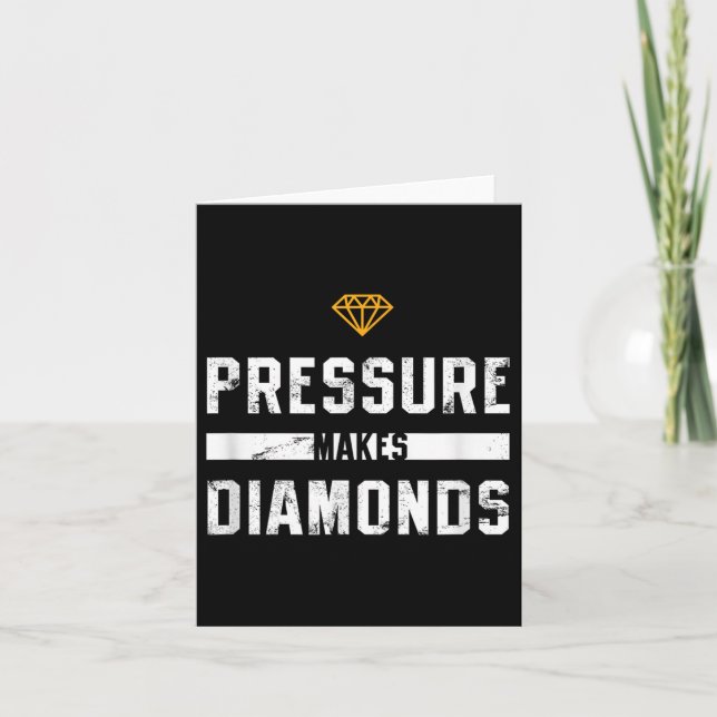 Tarjeta Pressure Makes Diamonds Insrational And Motivation (Anverso)