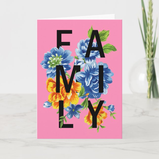 Tarjeta Presupuesto de familia floral (Anverso)