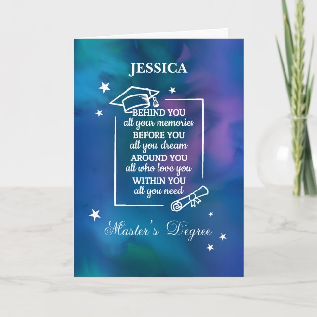 Tarjeta Presupuesto de Graduación del Master (Anverso)