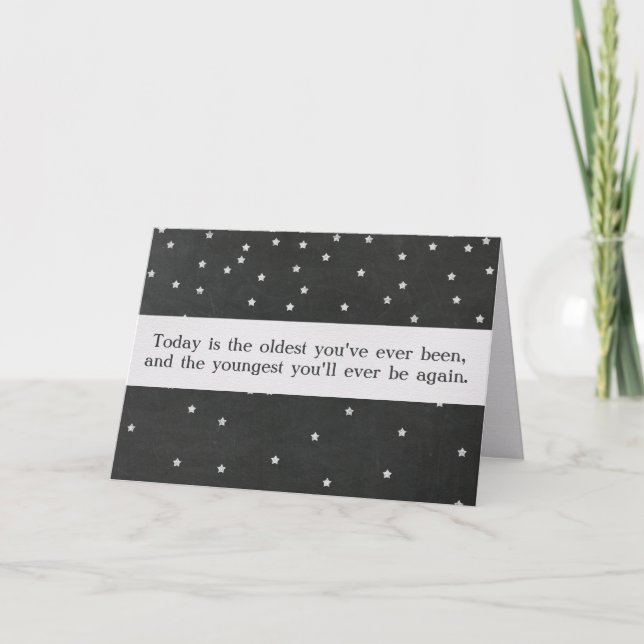 Tarjeta Presupuesto por cumpleaños con texto Personalizado (Anverso)